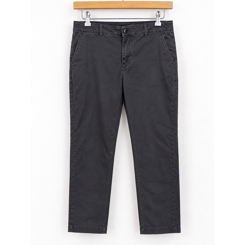 LOFT The Slim Pants Womens 8 Dark Gray Charcoal Stretch Cotton Chino Trousers